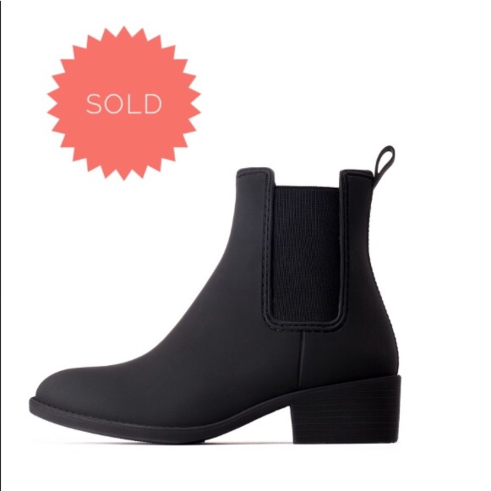 SOLD Jeffrey Campbell Black Matte Rain Boots